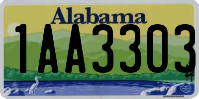 AL license plate 1AA3303