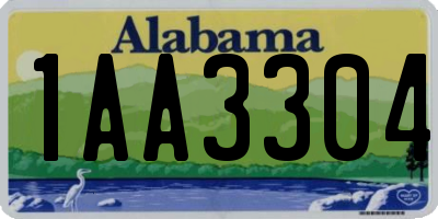 AL license plate 1AA3304