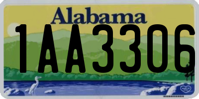 AL license plate 1AA3306