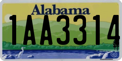 AL license plate 1AA3314