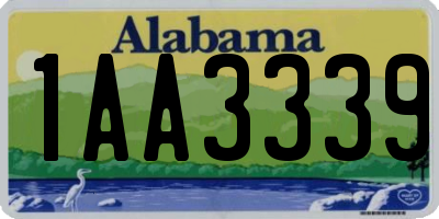 AL license plate 1AA3339