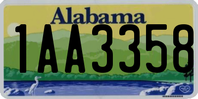 AL license plate 1AA3358