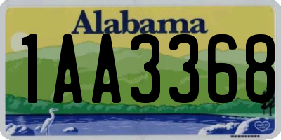 AL license plate 1AA3368