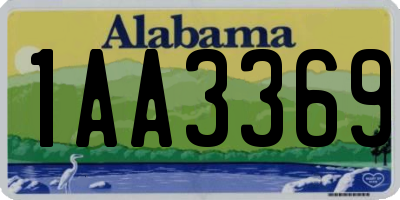 AL license plate 1AA3369