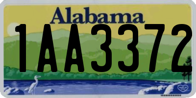 AL license plate 1AA3372