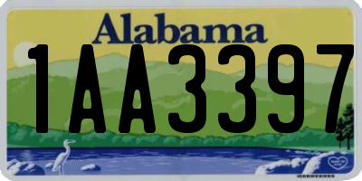 AL license plate 1AA3397