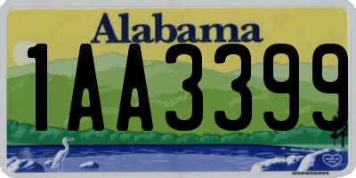 AL license plate 1AA3399