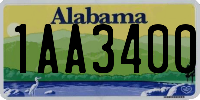 AL license plate 1AA3400