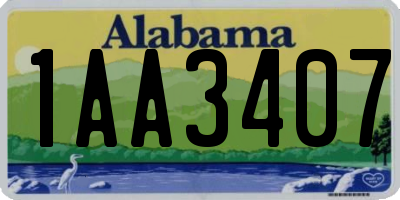 AL license plate 1AA3407