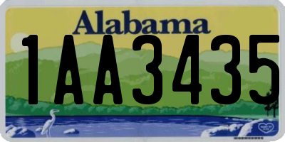 AL license plate 1AA3435