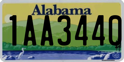 AL license plate 1AA3440