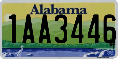 AL license plate 1AA3446