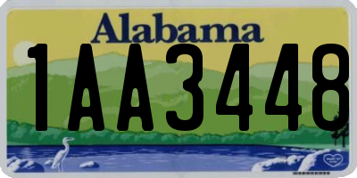 AL license plate 1AA3448