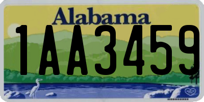 AL license plate 1AA3459