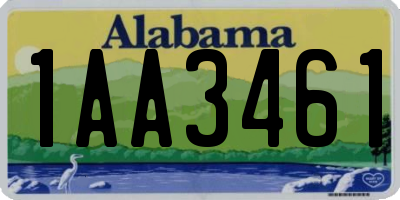 AL license plate 1AA3461