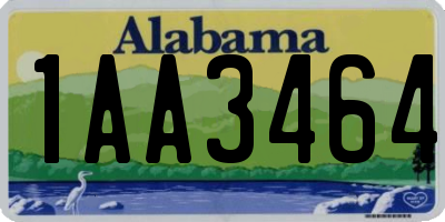 AL license plate 1AA3464