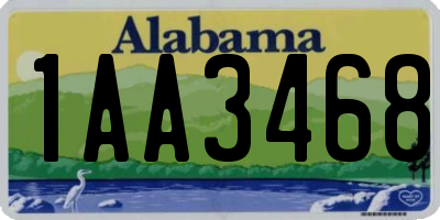 AL license plate 1AA3468