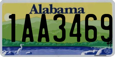 AL license plate 1AA3469