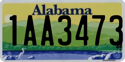 AL license plate 1AA3473