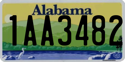 AL license plate 1AA3482