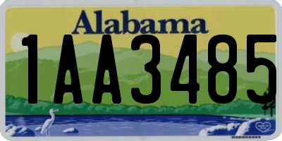 AL license plate 1AA3485