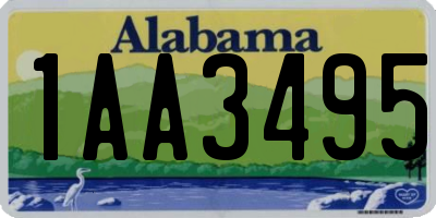 AL license plate 1AA3495