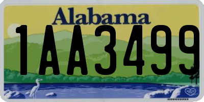 AL license plate 1AA3499