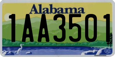 AL license plate 1AA3501