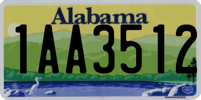 AL license plate 1AA3512