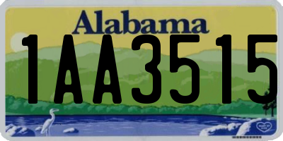 AL license plate 1AA3515