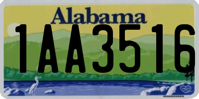 AL license plate 1AA3516