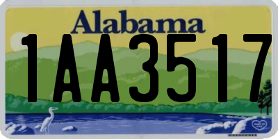 AL license plate 1AA3517