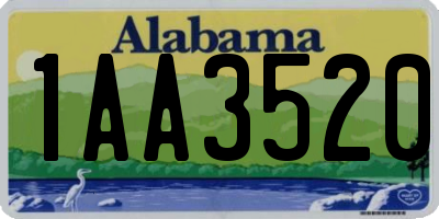 AL license plate 1AA3520