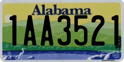 AL license plate 1AA3521