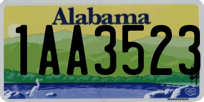 AL license plate 1AA3523