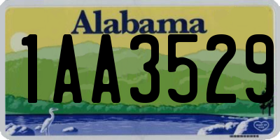 AL license plate 1AA3529