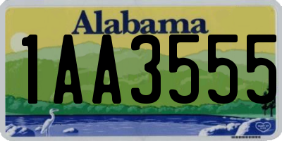 AL license plate 1AA3555