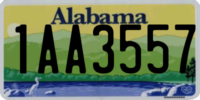 AL license plate 1AA3557