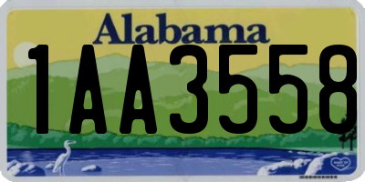 AL license plate 1AA3558