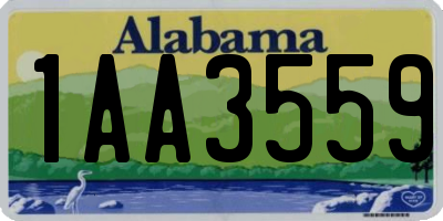 AL license plate 1AA3559