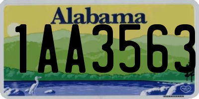 AL license plate 1AA3563