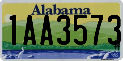 AL license plate 1AA3573