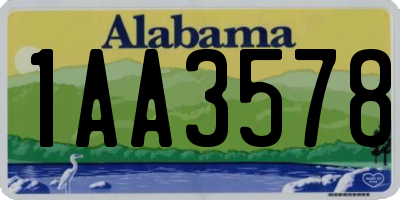 AL license plate 1AA3578