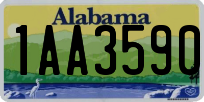 AL license plate 1AA3590