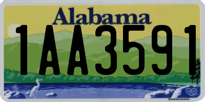 AL license plate 1AA3591