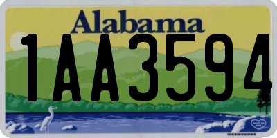 AL license plate 1AA3594