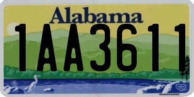 AL license plate 1AA3611