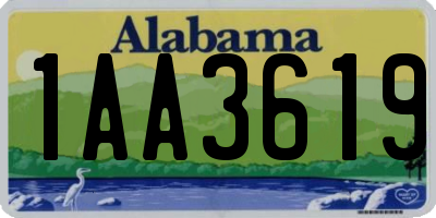 AL license plate 1AA3619