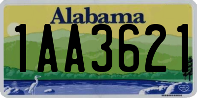 AL license plate 1AA3621