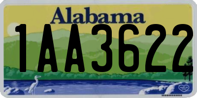 AL license plate 1AA3622